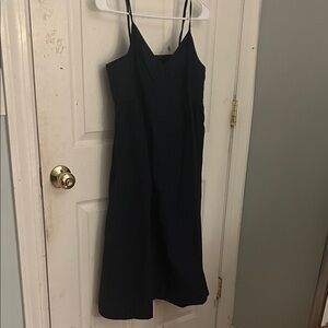 Chic Midi Dress with Spaghetti Straps